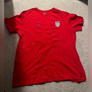 Nike Men's Red USA Short Sleeve Tee